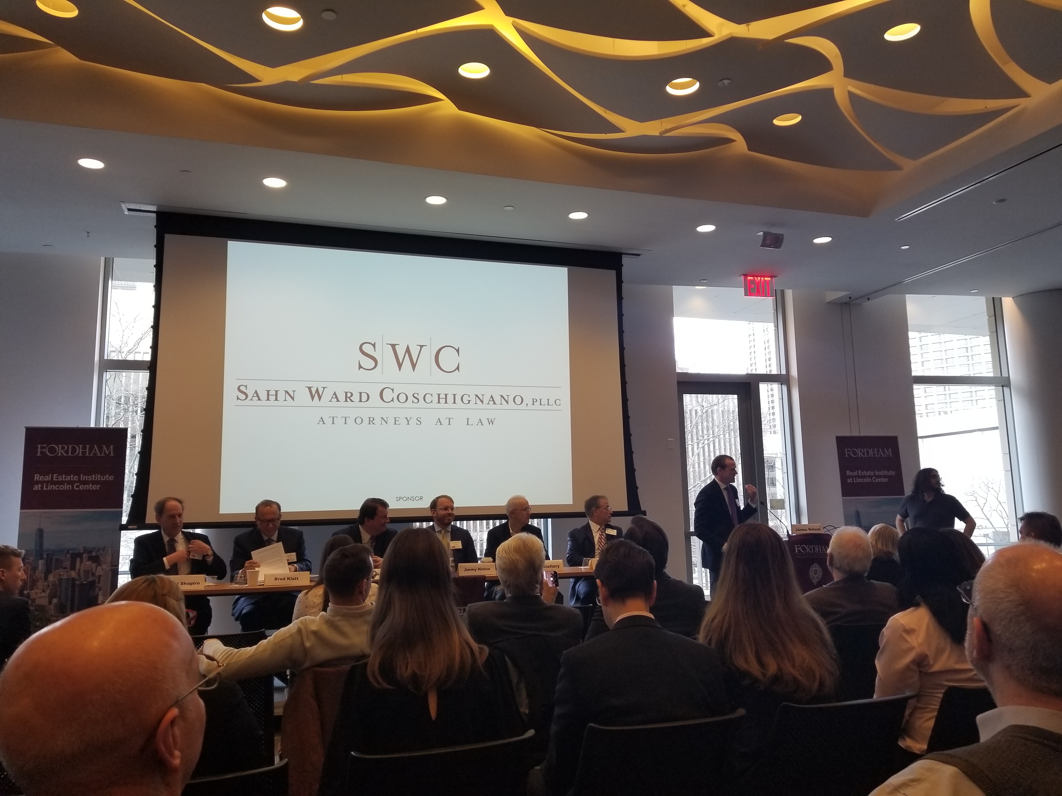 Sahn Ward Braff Coschignano, PLLC co-sponsored the presentation from the Fordham Real Estate Institute and the Real Estate Services Alliance 