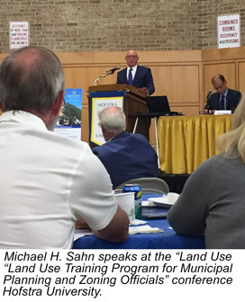 Michael H. Sahn - Joined Panel at “Land Use Training Program for Municipal Planning and Zoning Officials” Conference