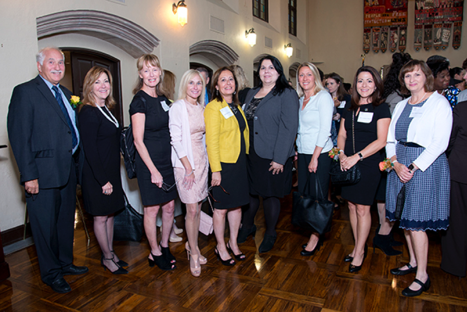 Firm Partner Elaine Colavito (fourth from right), president of the Nassau County Women's Bar Association, is joined by fellow NCWBA members and Nassau County judges at the NCWBA's Annual Membership Cocktail Party and Salute to the Judiciary.