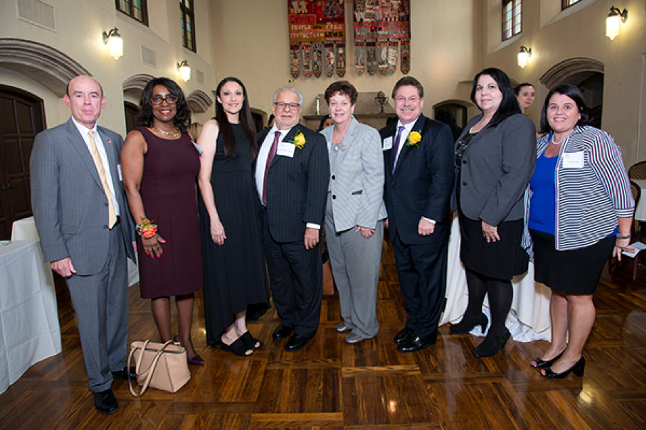 Firm Partner Elaine Colavito (second from right), president of the Nassau County Women's Bar Association, is joined by fellow NCWBA members and Nassau County judges at the NCWBA's Annual Membership Cocktail Party and Salute to the Judiciary.