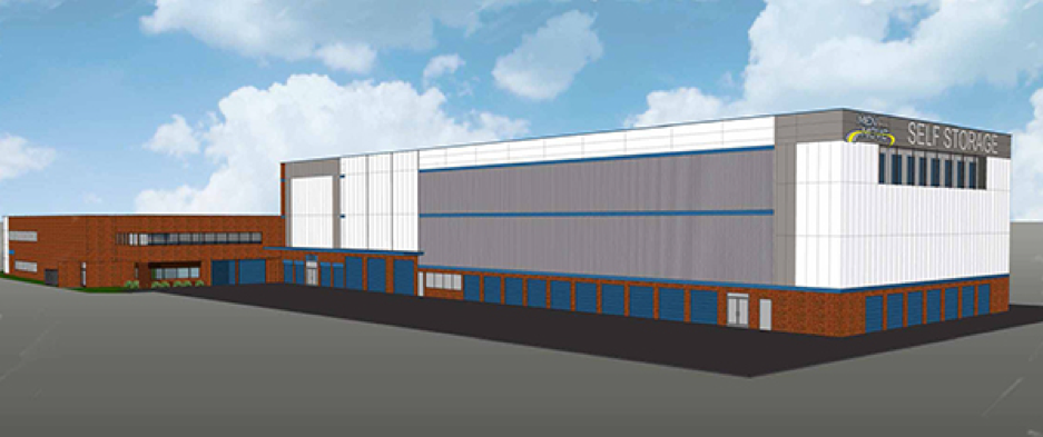 A proposed rendering of the newly expanded Men on the Move headquarters in Woodbury.